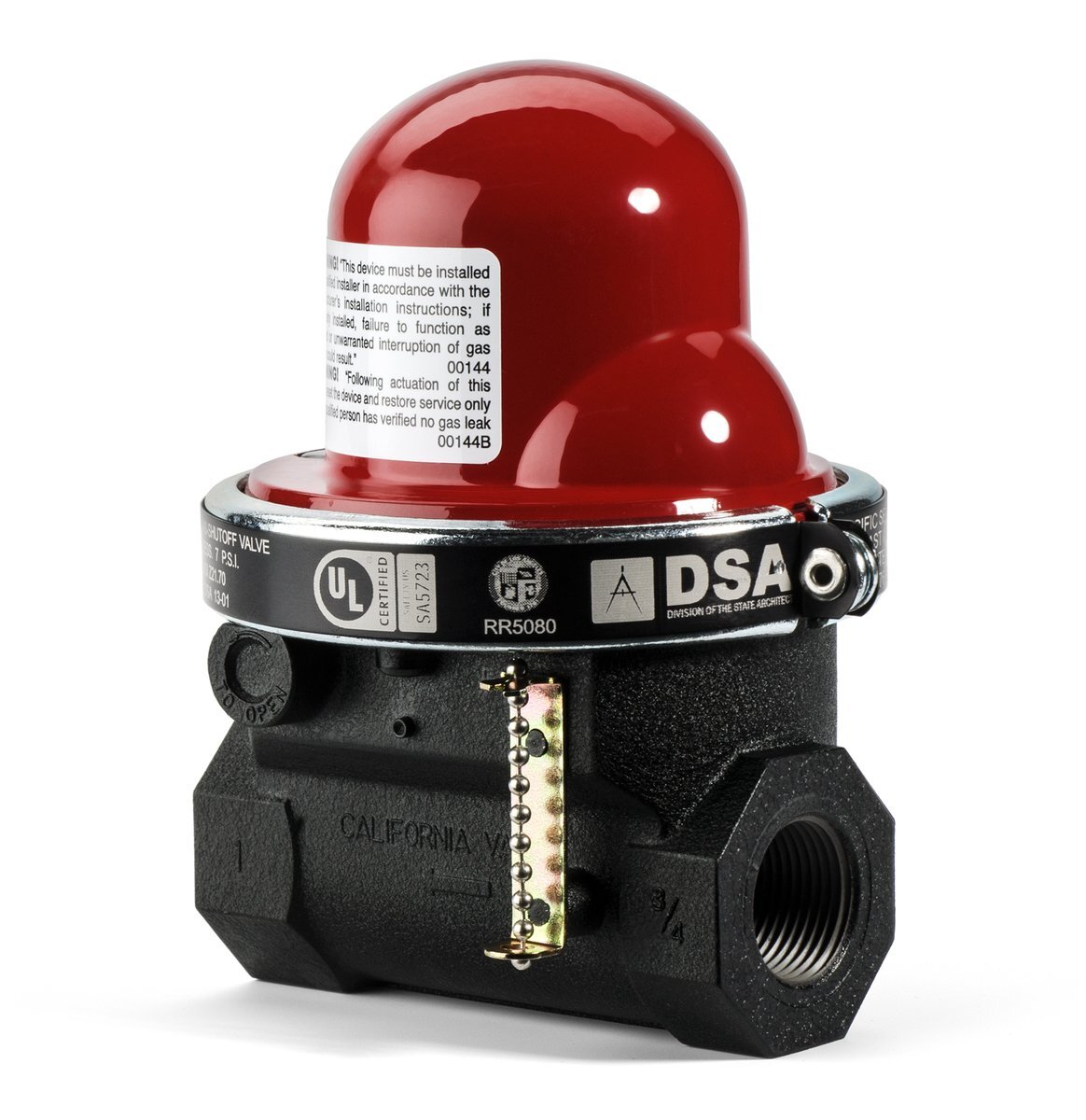 Pacific California Seismic Shut Off Valve