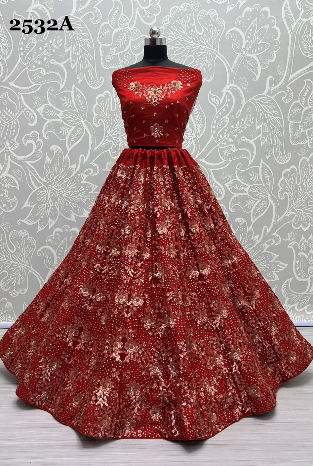 Traditional Designer Embroidered Bridal Lehenga