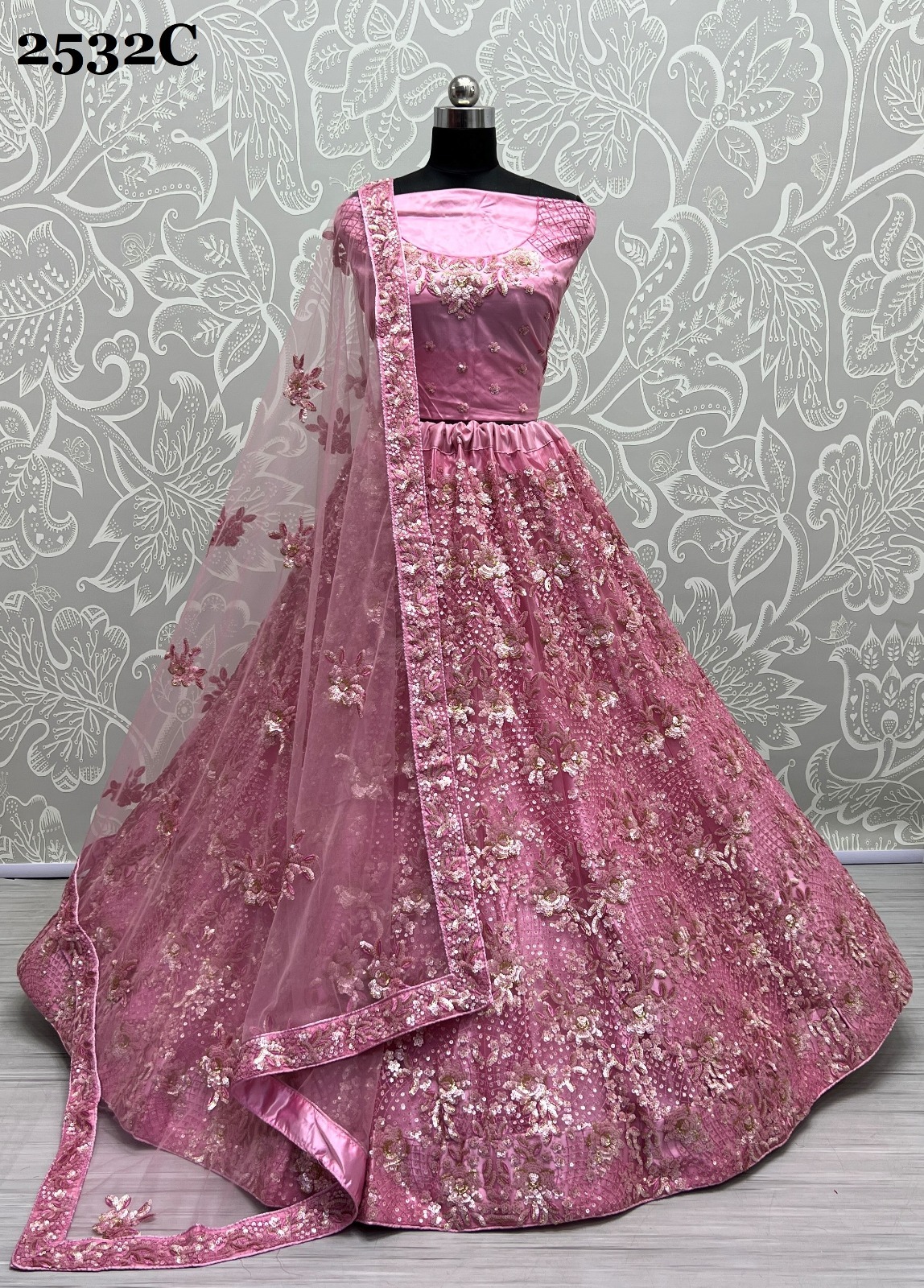 Traditional Designer Embroidered Bridal Lehenga