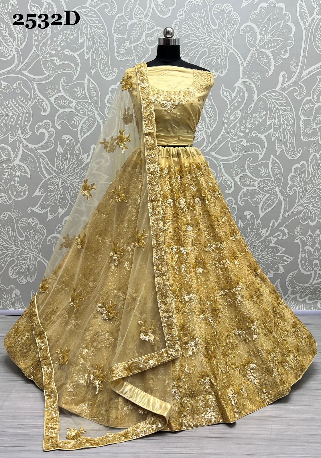 Traditional Designer Embroidered Bridal Lehenga