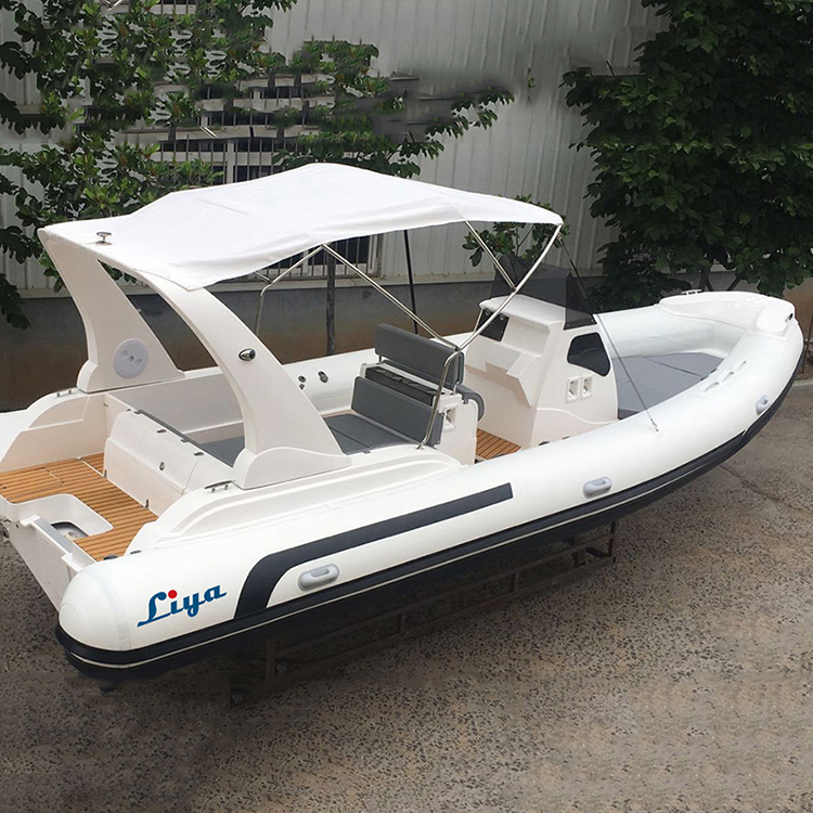 Liya 25ft Hypalon Pvc Rigid Dinghy Speed Inflatable Fishing Boats - Capacity: 1800 Kg/hr