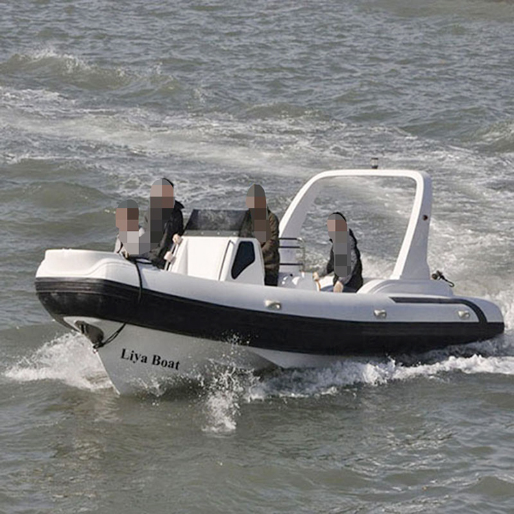 Liya 25ft Hypalon Pvc Rigid Dinghy Speed Inflatable Fishing Boats - Capacity: 1800 Kg/hr