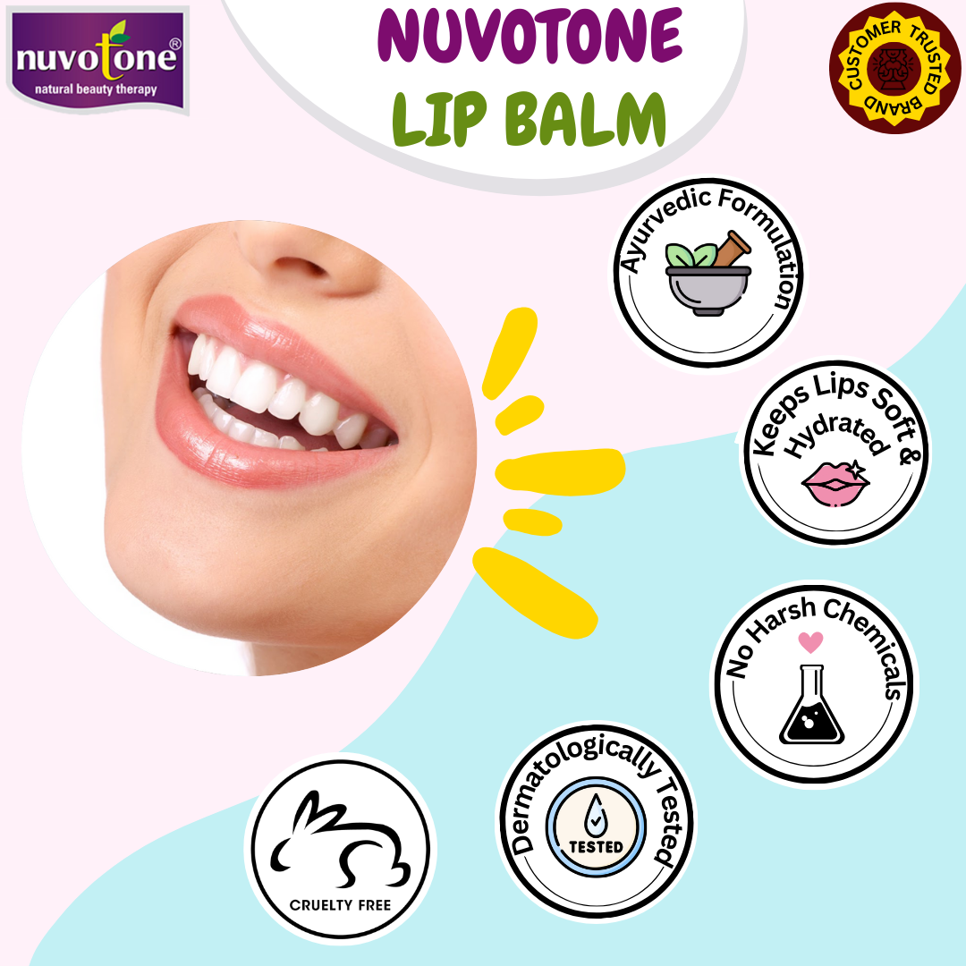 Nuvotone Kokum Butter Lip Care - 7 G Herbal Cream, Safe For Sensitive Skin, Moisturizes And Heals Chapped Lips