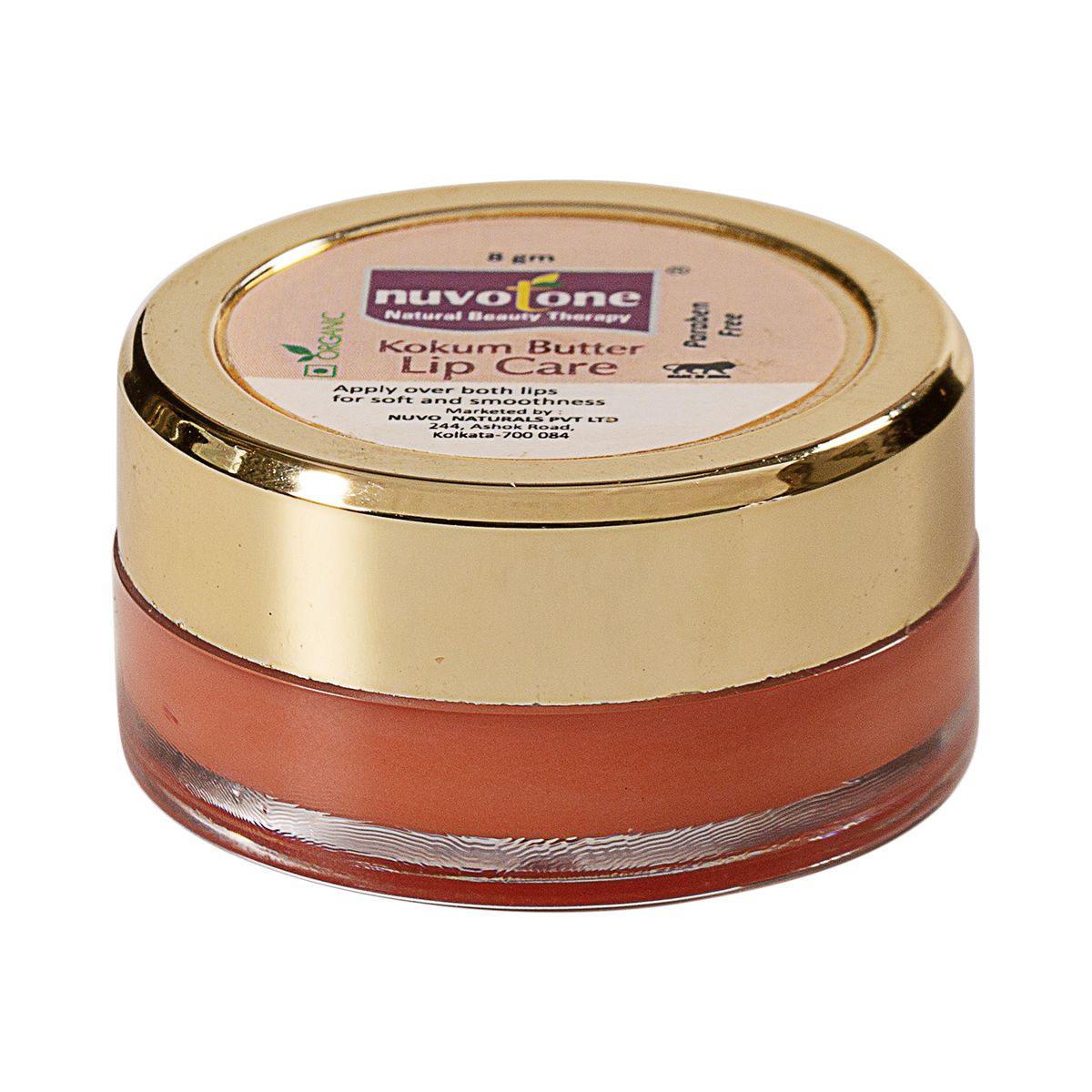 Nuvotone Kokum Butter Lip Care - 7 G Herbal Cream, Safe For Sensitive Skin, Moisturizes And Heals Chapped Lips
