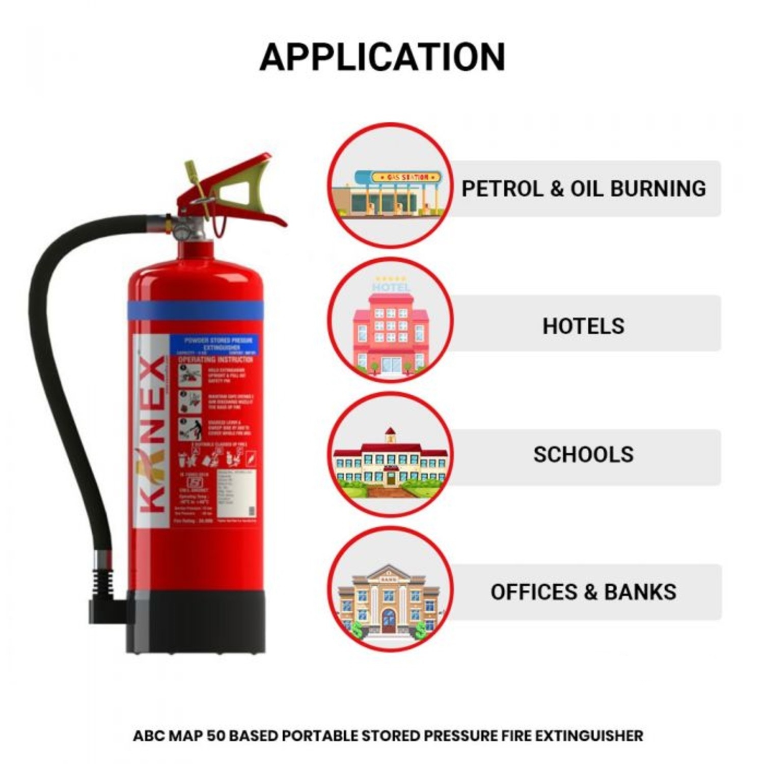 Dcp Fire Extinguisher (Sbc Based Portable Stored Pressure) Application: Industrial