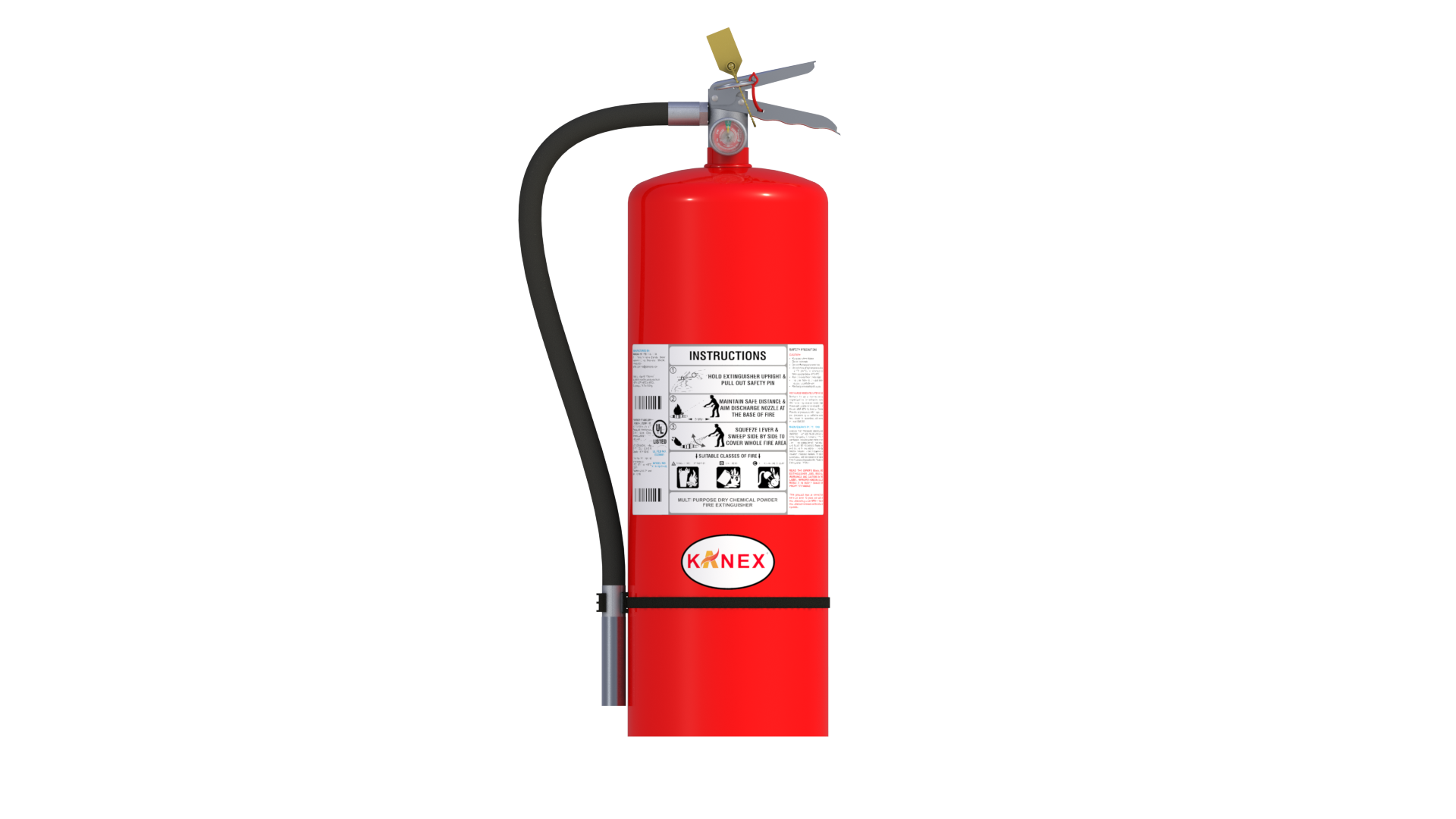 Ul Fire Extinguisher - Mild Steel Red Powder Storage | Industrial, Commercial, Domestic Use, 1-year Warranty