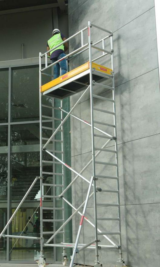 Aluminum Mobile Scaffold Tower With Narrow Version 4 Meter