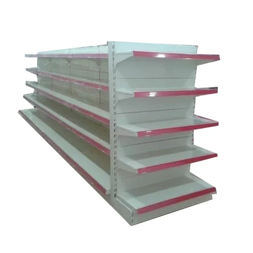 White-Orange Supermarket Display Rack