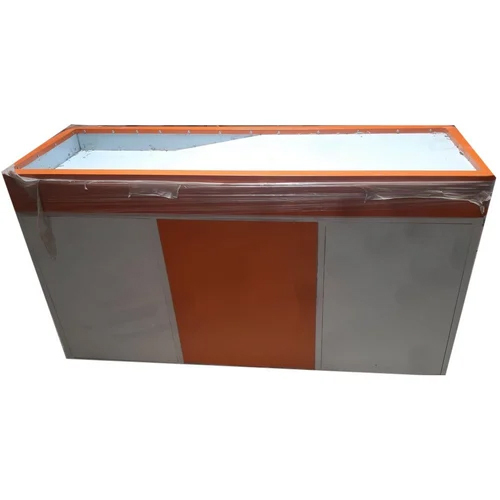Supermarket Cash Display Counter - Color: White-orange
