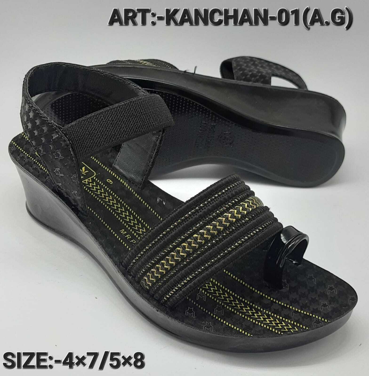 Kanchan 01 - Other Material, All Sizes | Open-toed Platform Sandals, Versatile Designs, Breathable Comfort For Girls In Summer & Spring