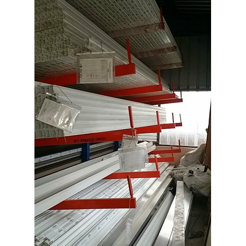 Red And White Industrial Cantilever Rack