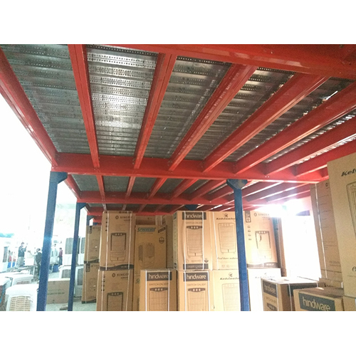Modular Mezzanine Floor - High-grade Iron, Customizable Sizes In Blue And Red, Environmentally-friendly Design, Easy To Assemble
