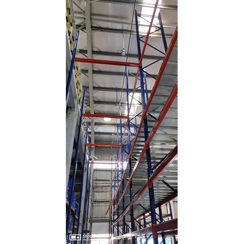 Silver Industrial Two Tier Racking System