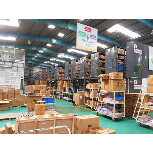 Silver Industrial Two Tier Racking System