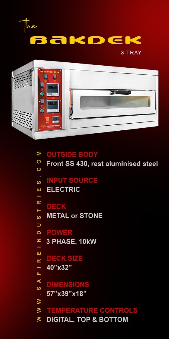 Silver Bakdek Metal Electric Medium Single Deck Ovens