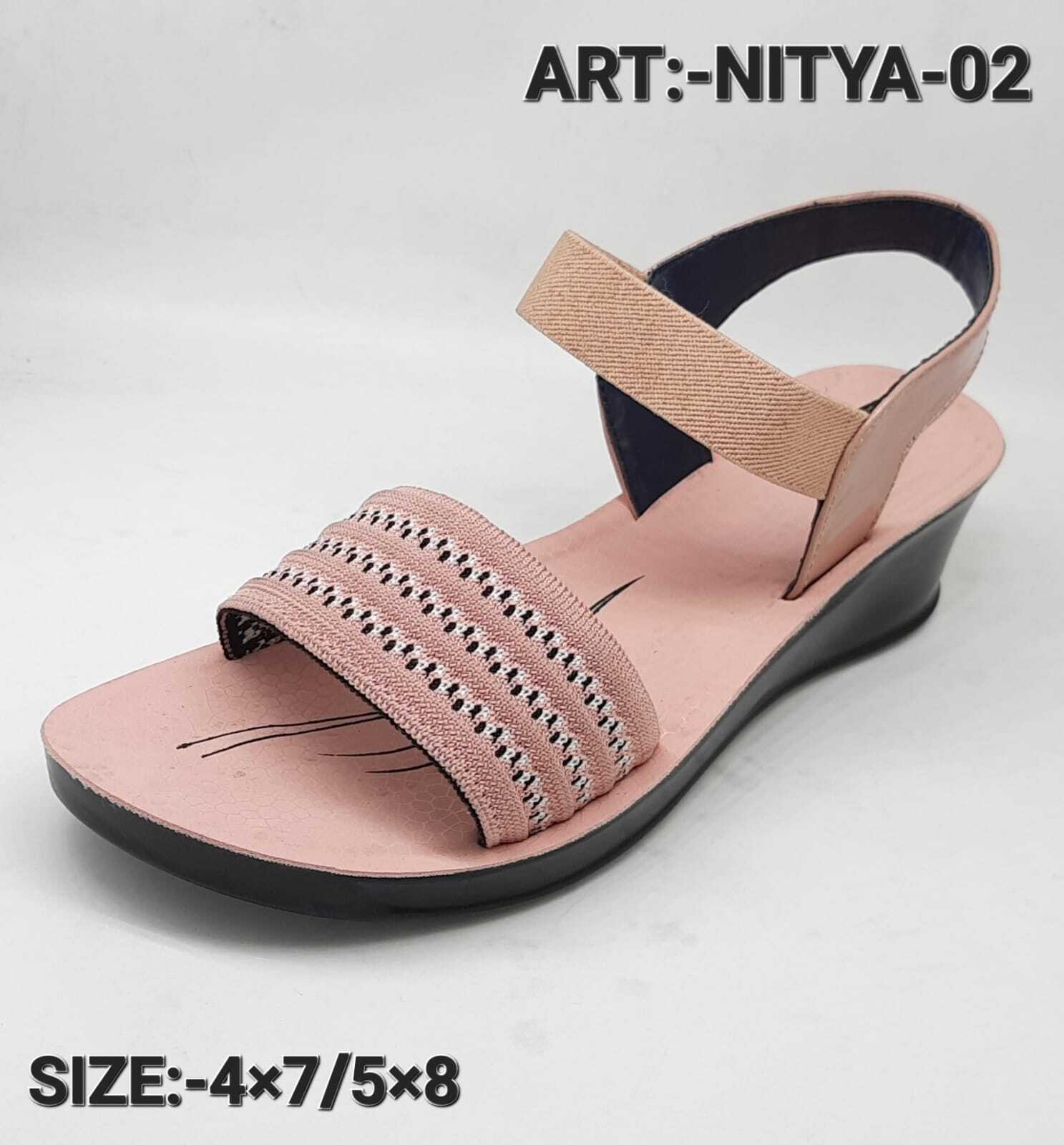 Nitya 01 - Pu Material, Medium Heel, Open Toed Sandals | Velcro Style, All Colors For Girls, Fashionable & Breathable For Casual Or Dressy Occasions
