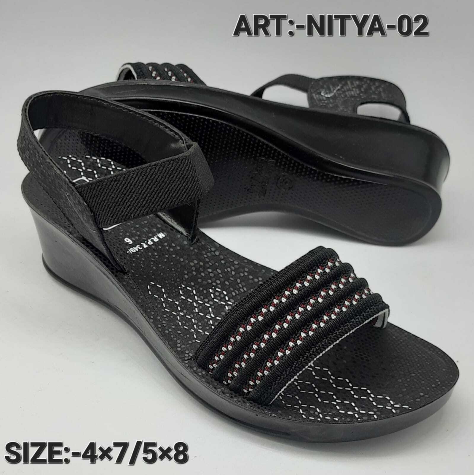 Nitya 01 - Pu Material, Medium Heel, Open Toed Sandals | Velcro Style, All Colors For Girls, Fashionable & Breathable For Casual Or Dressy Occasions