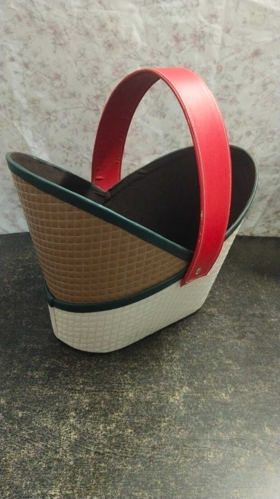 Leather Gift Basket