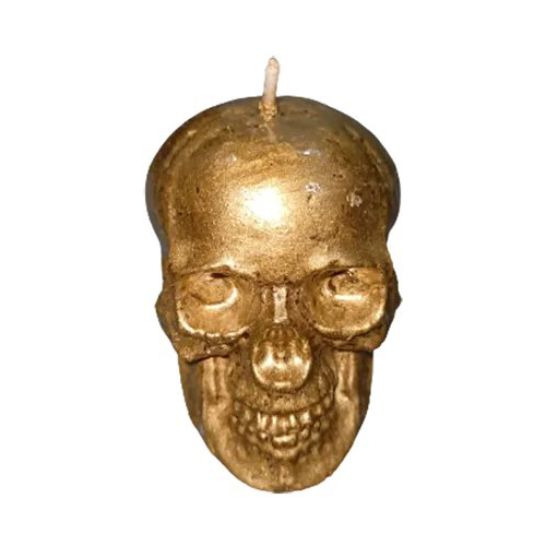 Wax Skull Candle - Handmade Gel Wax, Various Sizes | Multicolored Flame, Fruity Fragrance, Cotton Wick for Home Decor