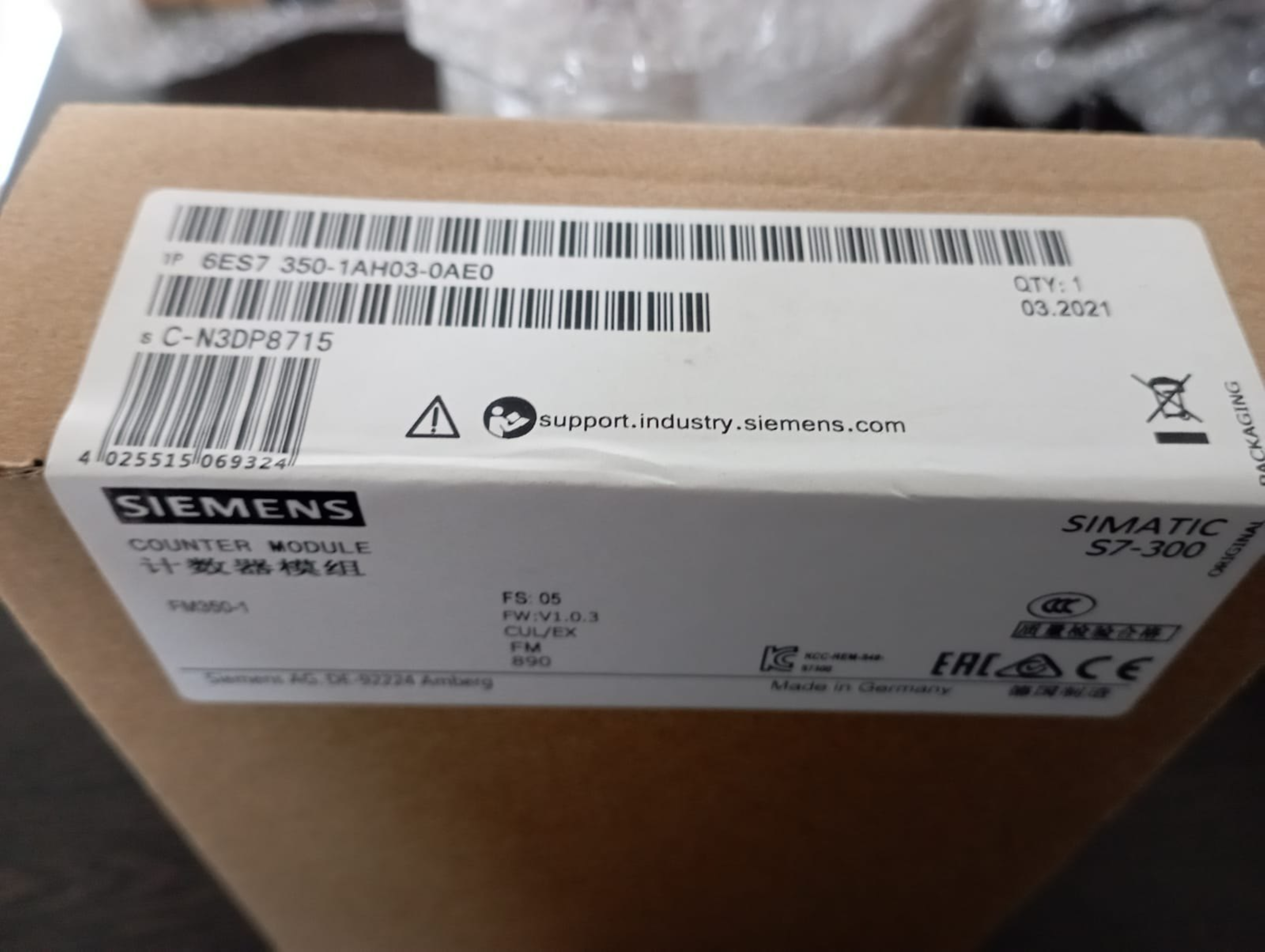 6es7350-1ah03-0ae0-siemens Programmable Logic Controller - Dimension (L*w*h): 13