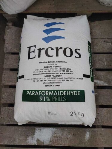 PARAFORMALDEHYDE 91%-96% - CAS No: 30525-89-4, Density: 1.42 g·cm−3, Melting Point: 120°C, Low Solubility, Industrial Grade Solid, HS Code: 29126000