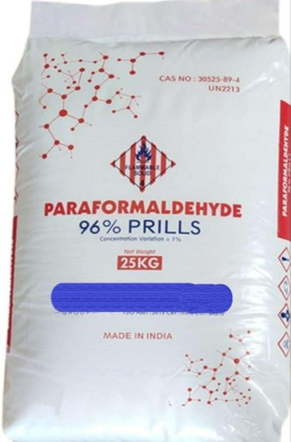 Paraformaldehyde 91%-96% - Cas No: 30525-89-4, Density: 1.42 Gâ·cmâ3, Melting Point: 120â°c, Low Solubility, Industrial Grade Solid, Hs Code: 29126000