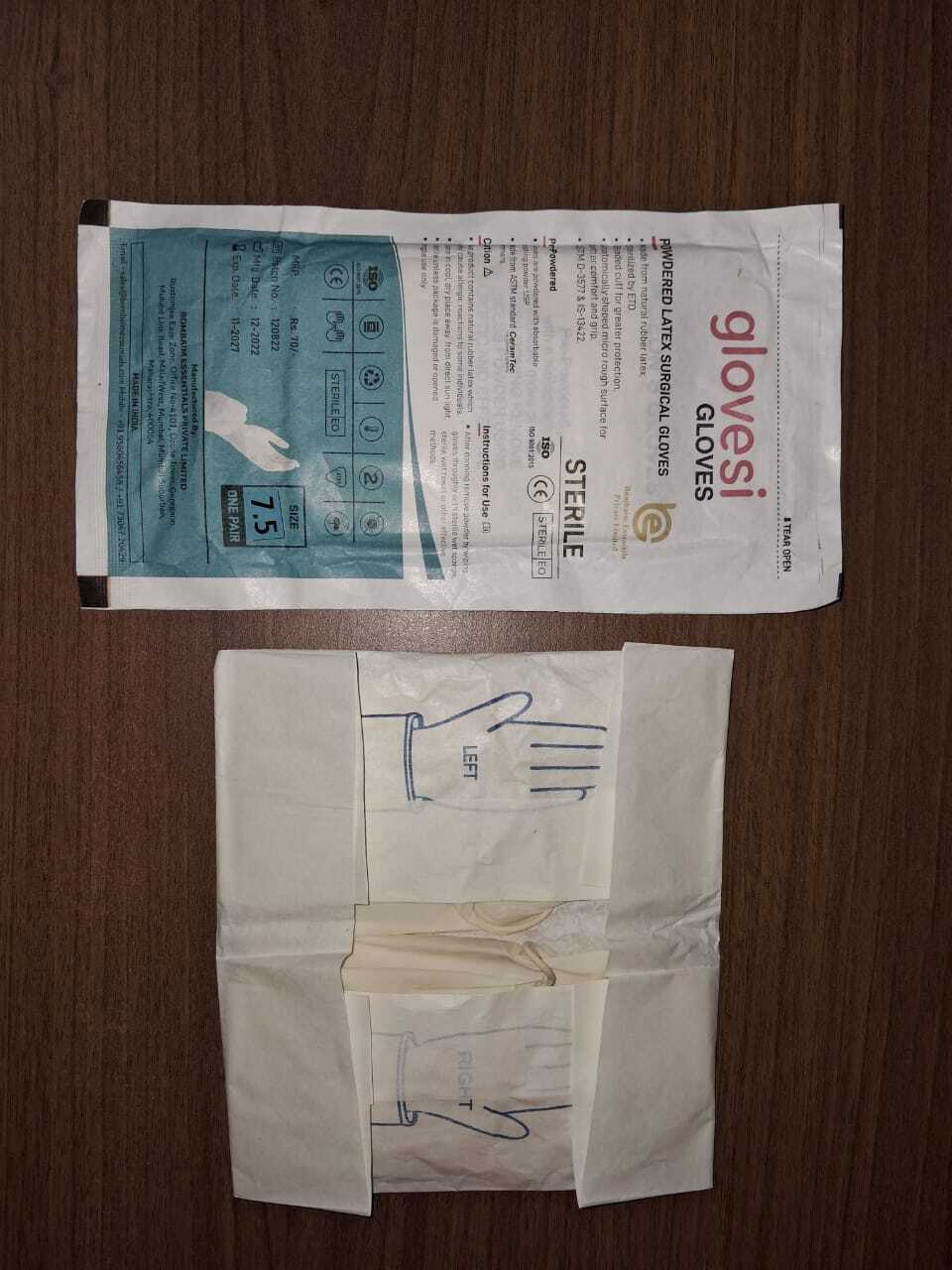 White Surgical Sterile Gloves