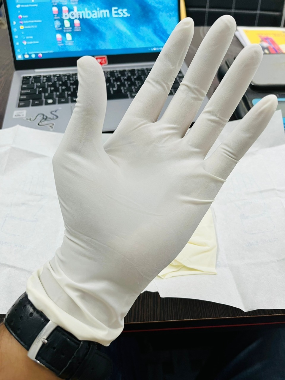 White Surgical Sterile Gloves