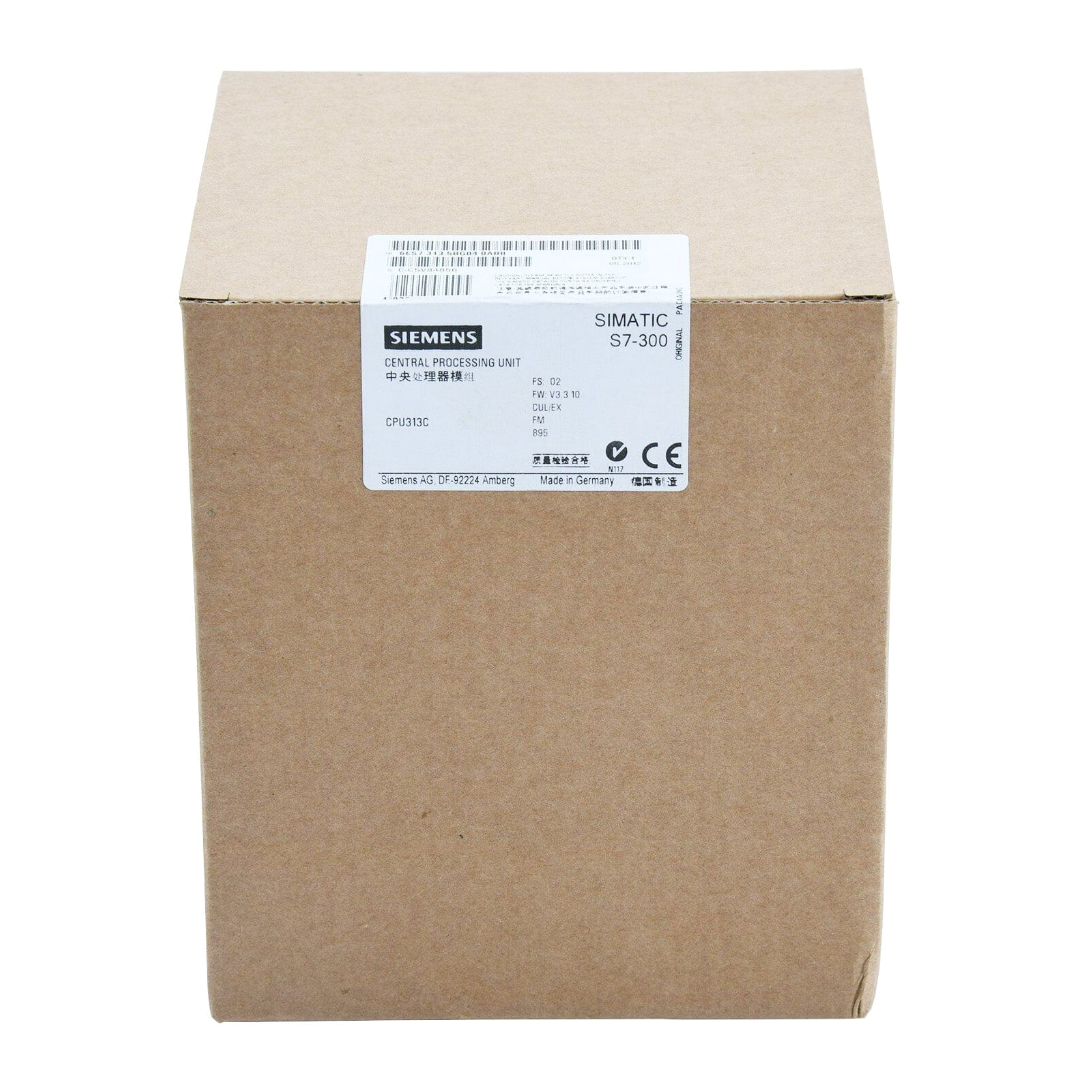 6es7318-3fl01-0ab0 - Simatic S7-300 Cpu319f-3 Pn/dp, 2.5 Mb Work Memory, Mpi/dp 12 Mbit/s, Dp Master/slave, Ethernet Profinet