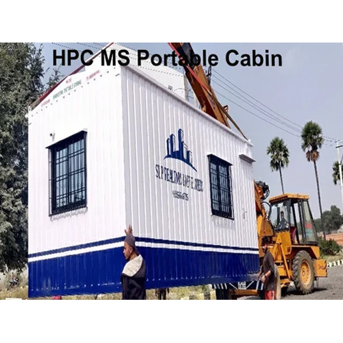 White & Blue Hpc Ms Portable Cabin