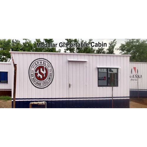 White & Blue Modular Gi Portable Cabin