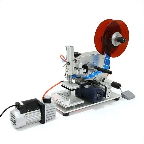 अर्ध स्वचालित फ्लैट लेबलिंग मशीन - अश्वनी पैकेजिंग