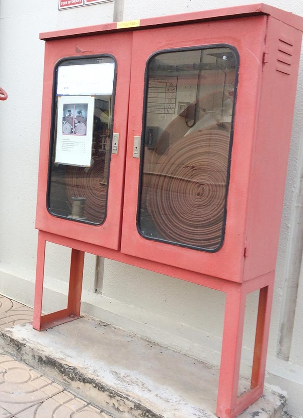 Fire Hose Box - Metal Design | Durable Red Finish, Fire Safety Application, Warranty Included