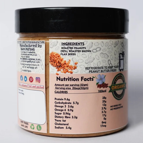 Omega Flax Seeds Crispy Unsweet Peanut Butter Age Group: Adults