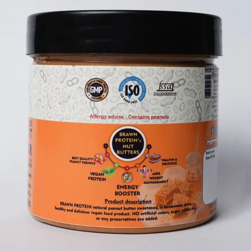 Organic Bee Honey Smooth Peanut Butter - Raw Milk, Vacuum Packed | Gluten-free, No Preservatives, Deliciously Nutty & Sweet Spread