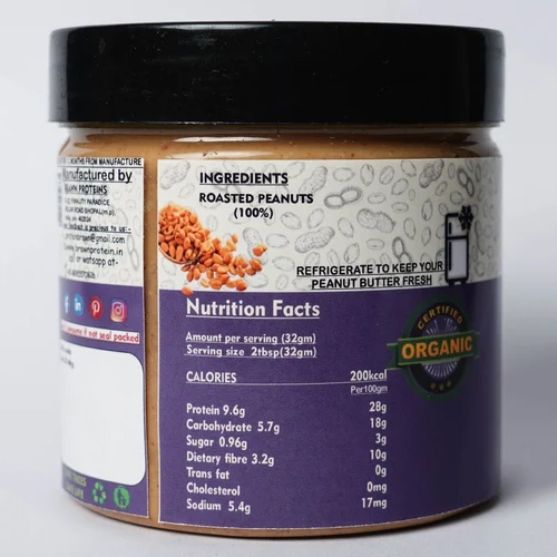 Crunchy Unsweet Peanut Butter - Raw Peanuts, Vacuum Packed For Ultimate Freshness - All-natural, No Added Sugar, Healthy Snack For Adults