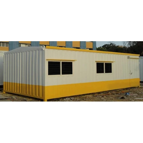 Steel Toughened Glass Office Cabin - 20 x 10 x 8.6 Feet, Custom Color Coated Finish, PVC Flooring, Multiple Door and Window Options