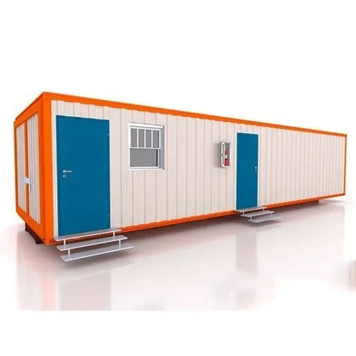 Red & White Ms Paint Coated Portable Cabin