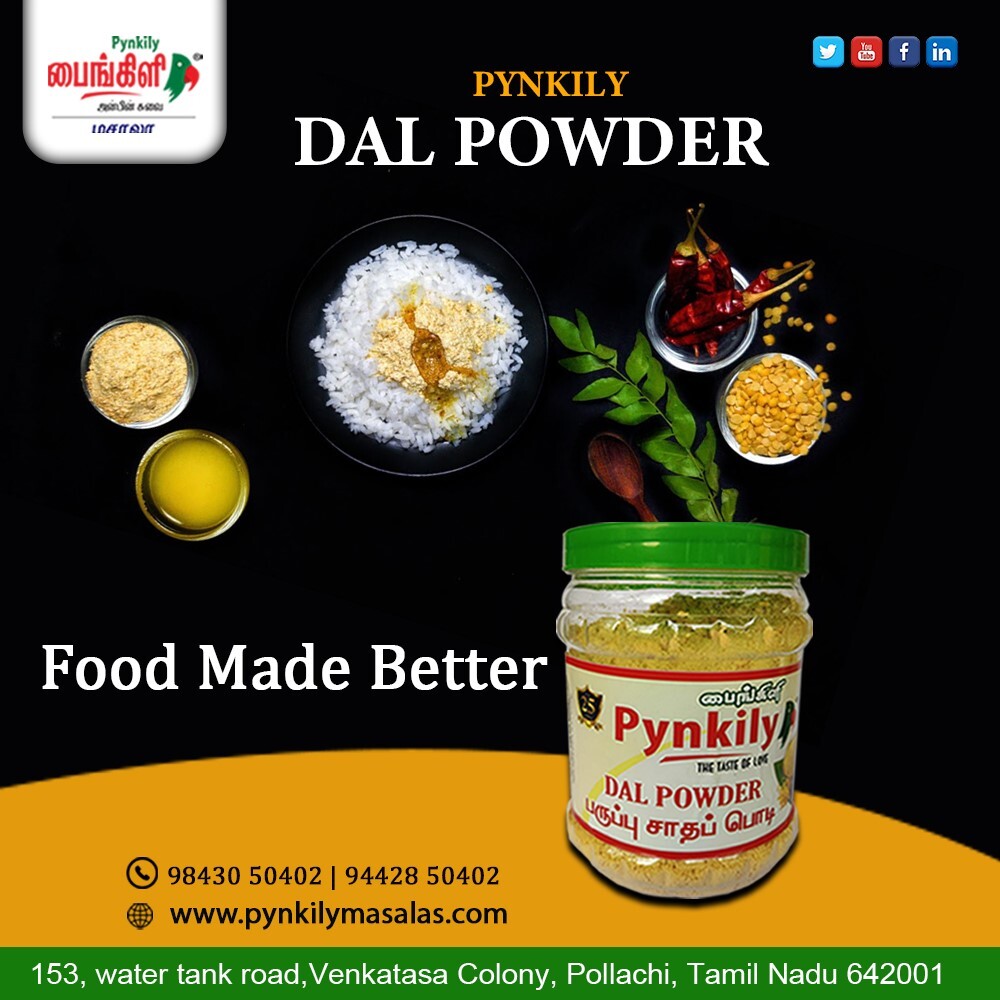Dhall Rice Powder - 500g, 1kg, 10kg, 25kg, 50kg | Blended Fried Gram Dhall, Garlic, Chillies, Mustard, Wonder Full Taste, No Artificial Flavour