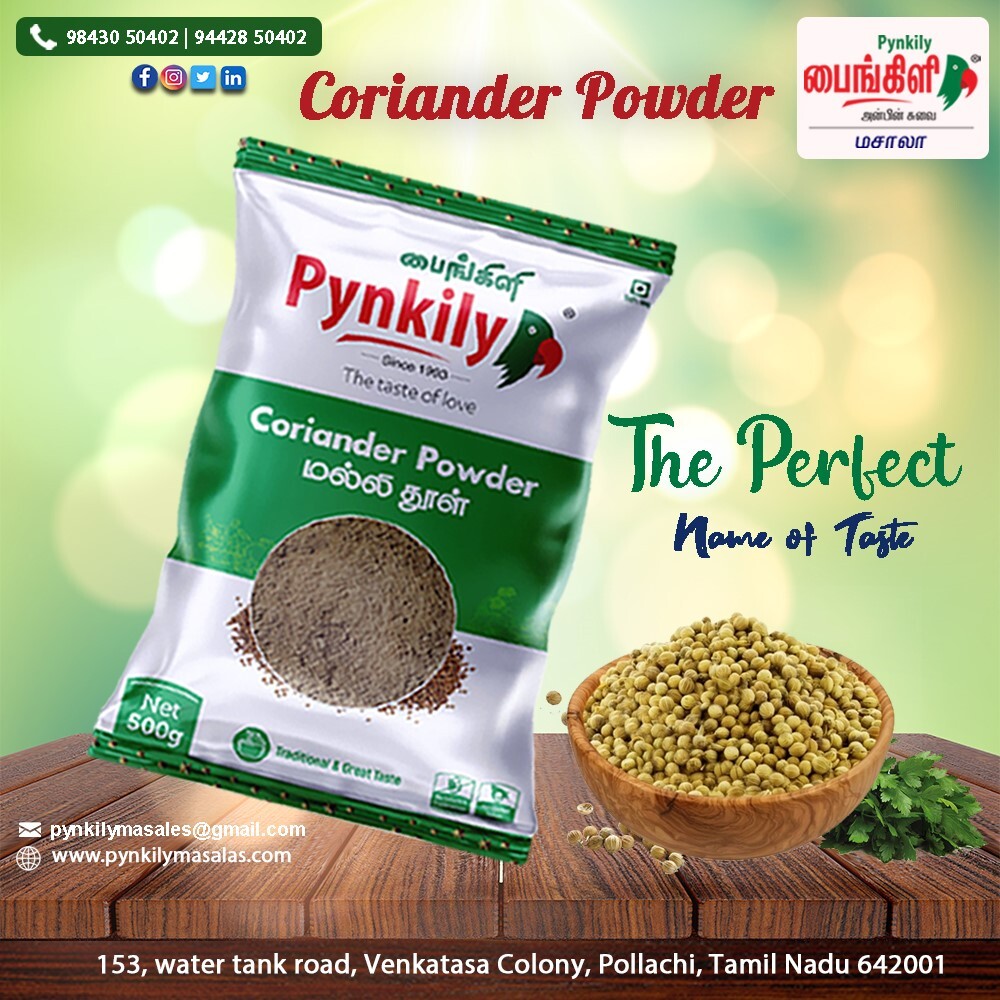 Coriander Powder - Organic, Iso Certified | Green Blended Powder, Available In 500g To 50kg Packets, Shelf Life Of 4 Months