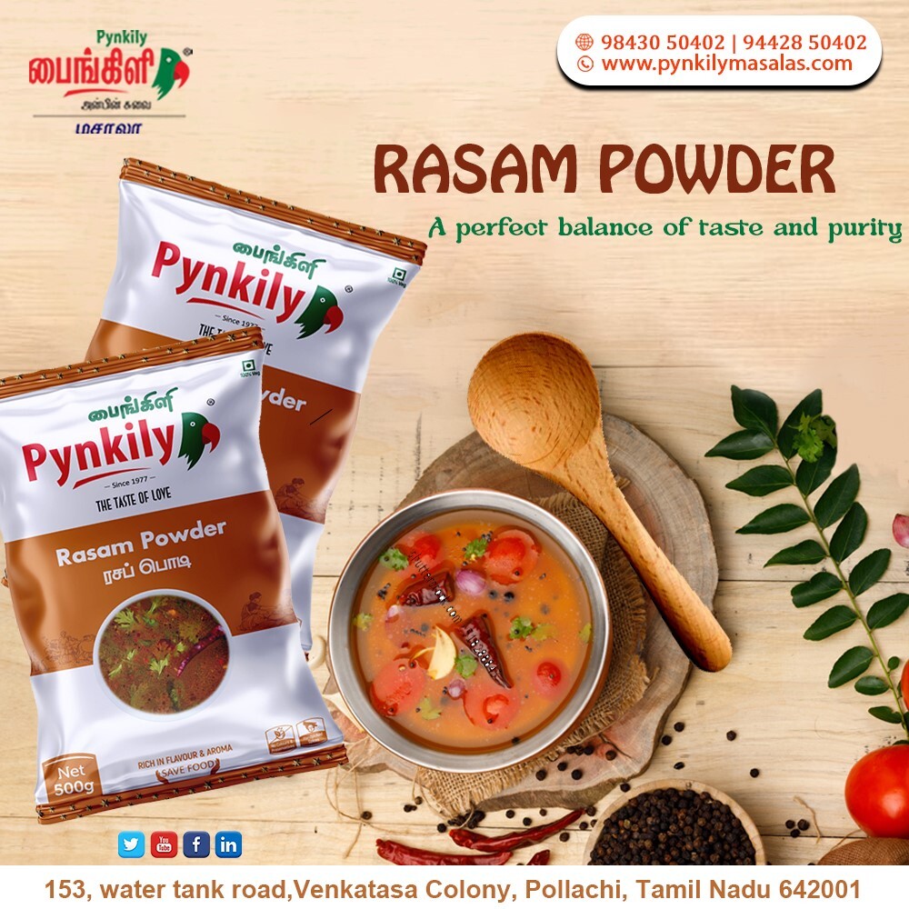 Rasam Powder - Organic 100% Veg Iso Certified | Blended Powder, Packaged In 500g, 1kg, 10kg, 25kg, 50kg Packets, 4 Month Shelf Life