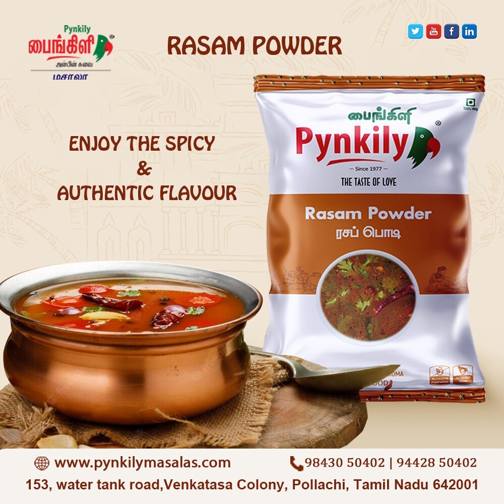 Rasam Powder - Organic 100% Veg Iso Certified | Blended Powder, Packaged In 500g, 1kg, 10kg, 25kg, 50kg Packets, 4 Month Shelf Life