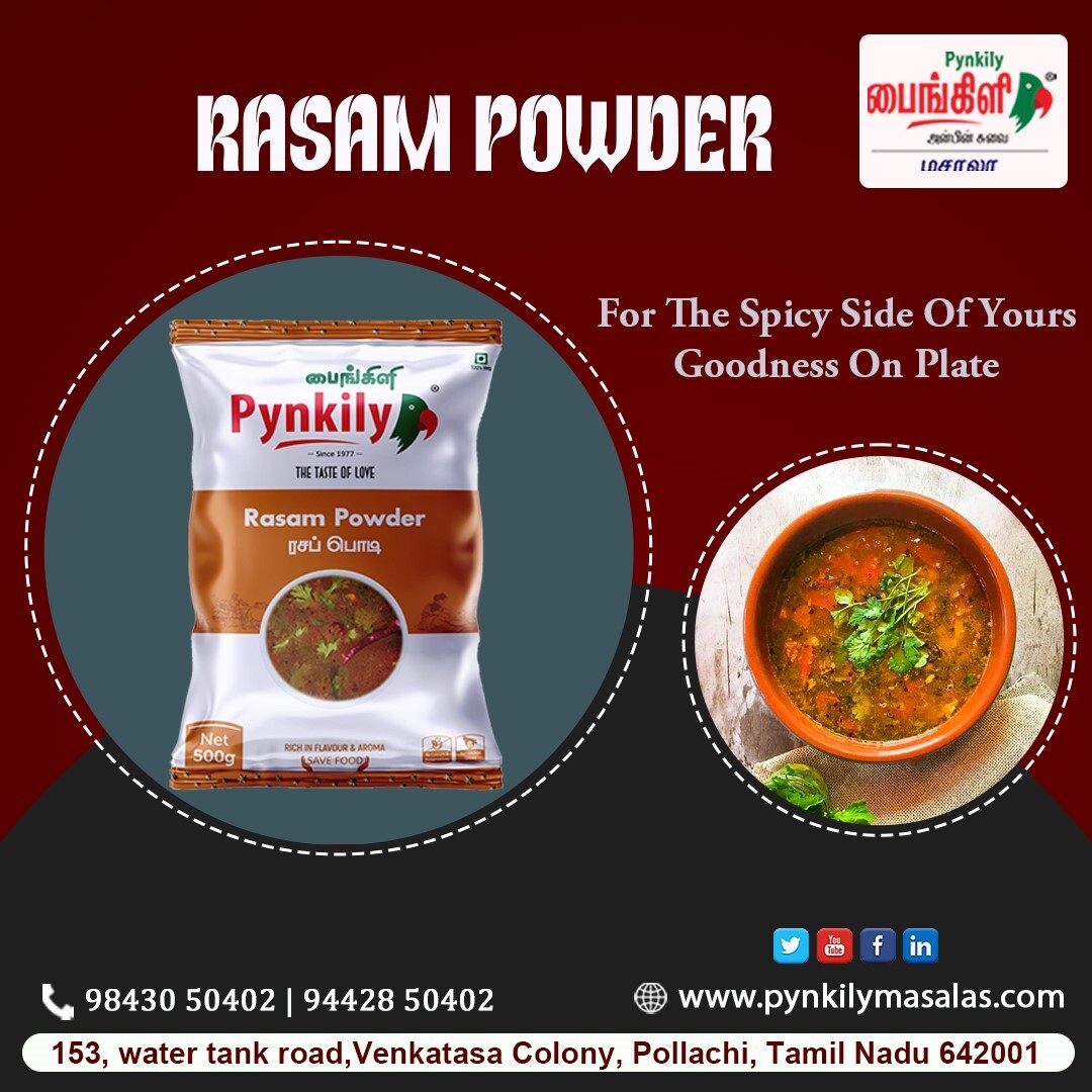 Rasam Powder - Organic 100% Veg Iso Certified | Blended Powder, Packaged In 500g, 1kg, 10kg, 25kg, 50kg Packets, 4 Month Shelf Life