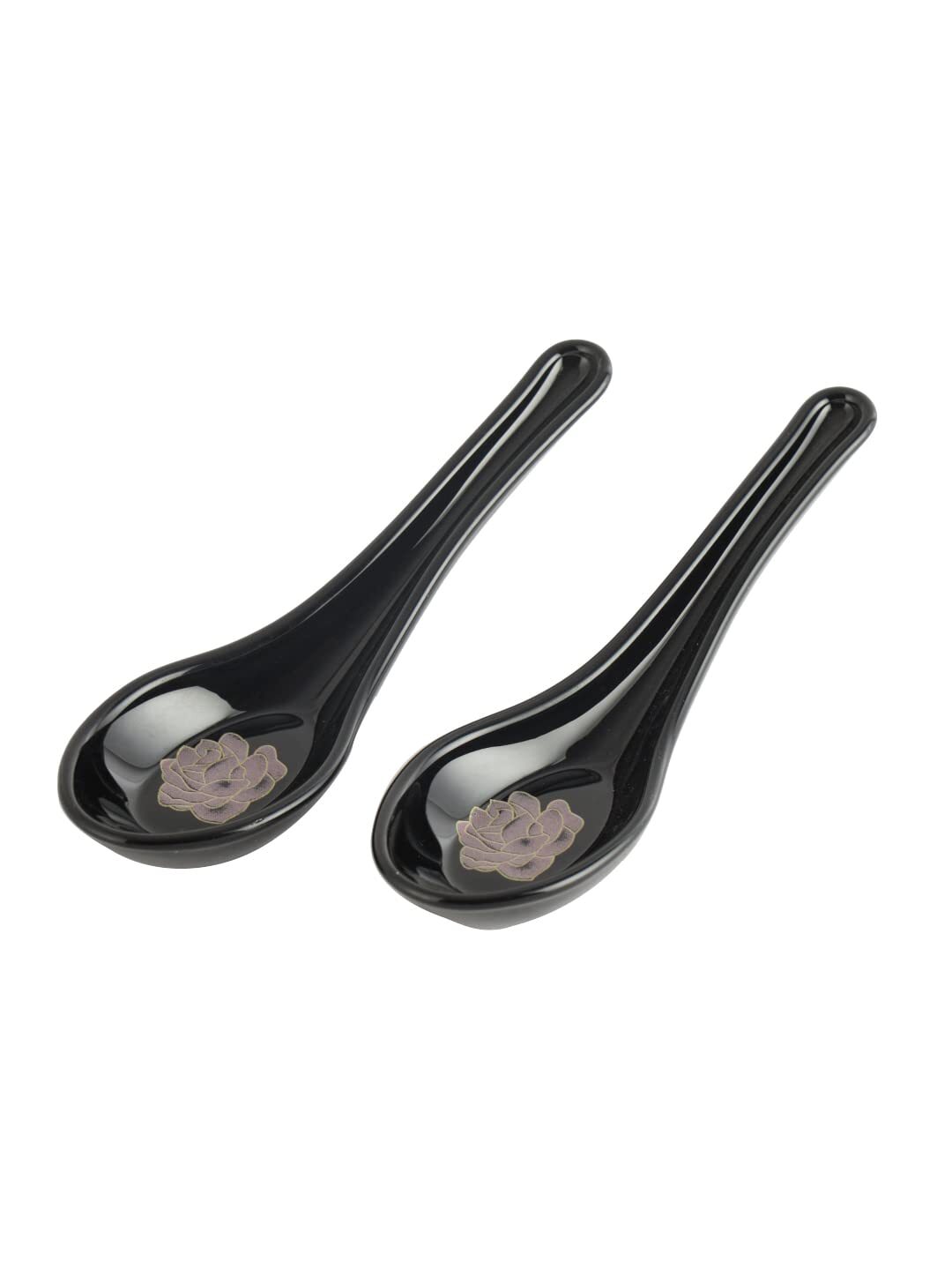 33 Pc Black Premium Opalware Feston Shape Colour Ful Design Set Size: Standard