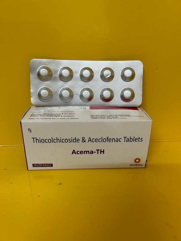 Aceclofenac + Thiocolchicoside Tablets - Pain Relief For Muscle Spasms , Suitable For Adults, Children, And Teens