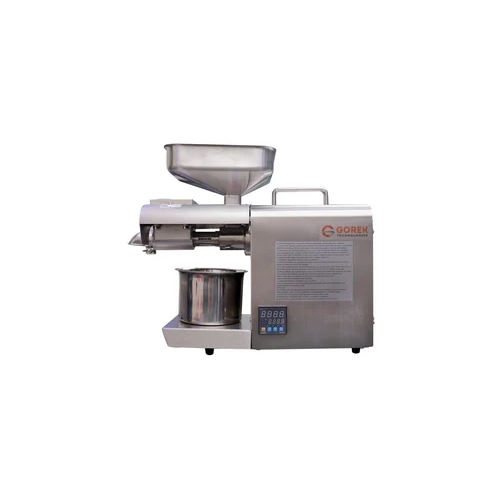 Mini Oil Press Machine - 304 Stainless Steel, 400x160x360mm Dimensions, Silver Color | 600W Power, 5 Ton/Day Capacity, 1 Year Warranty