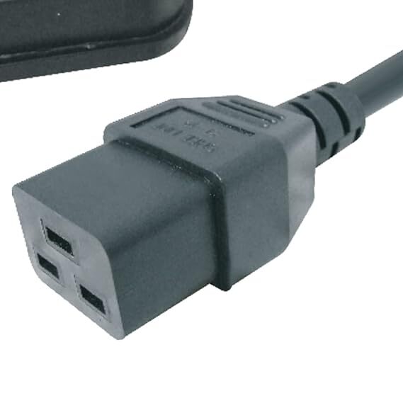 16 Amp Heavy Gauge Server Power Cord - 1.5 Meter, Black Pvc Jacket, Copper Conductor, 3 Core Connection, Rated For 250 Volt