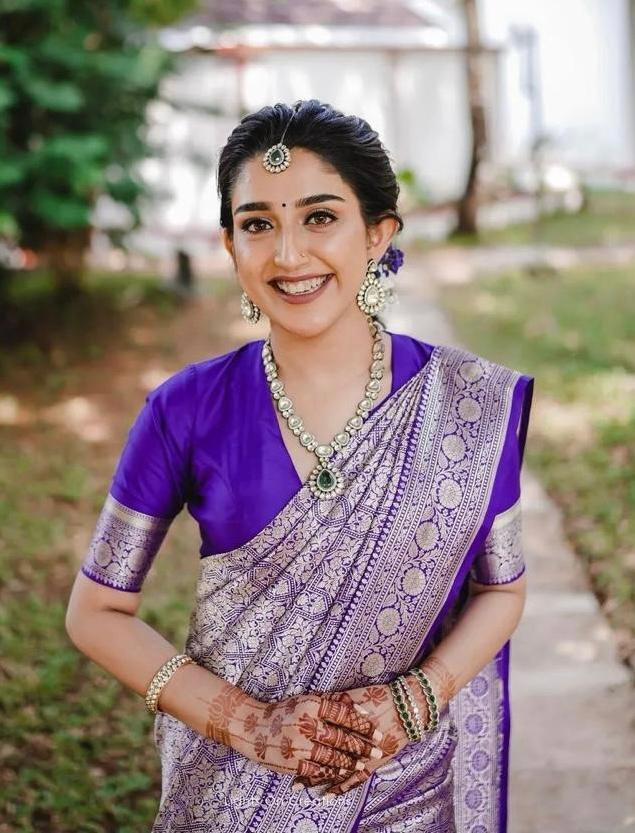 Rf Saree - Soft Lichi Silk Cloth, Beautiful Art Silk Jacquard Border Saree With Unstitched Running Blouse, Alluring & Elegant Design