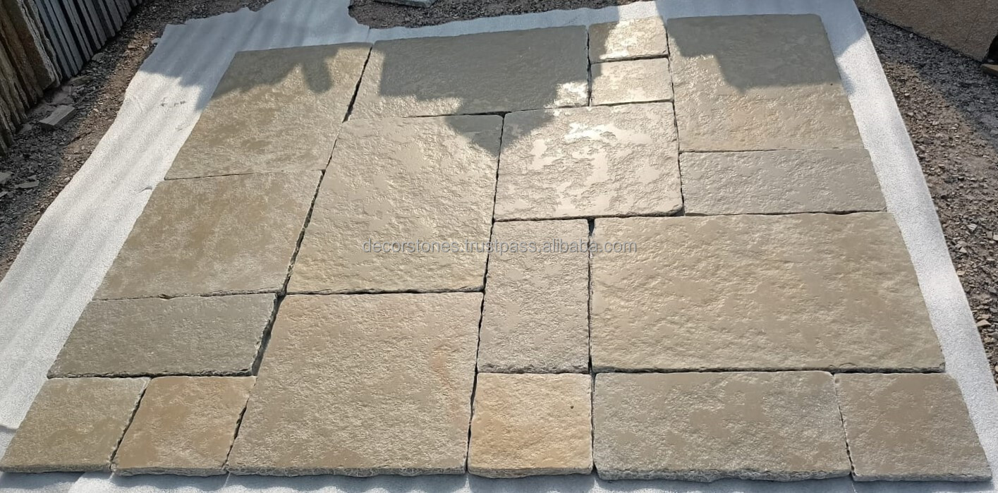 Indian Tandur Yellow Limestone Paving Slabs - Application: Construction