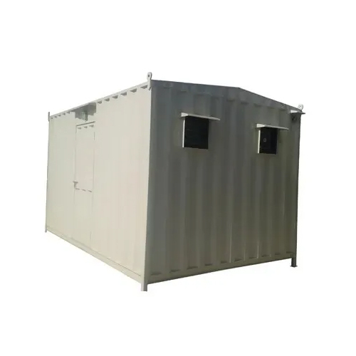 Portable Steel Office - High-Quality Steel Material, Spacious Interior Design, Sleek Grey Finish, Lock and Key Security Features